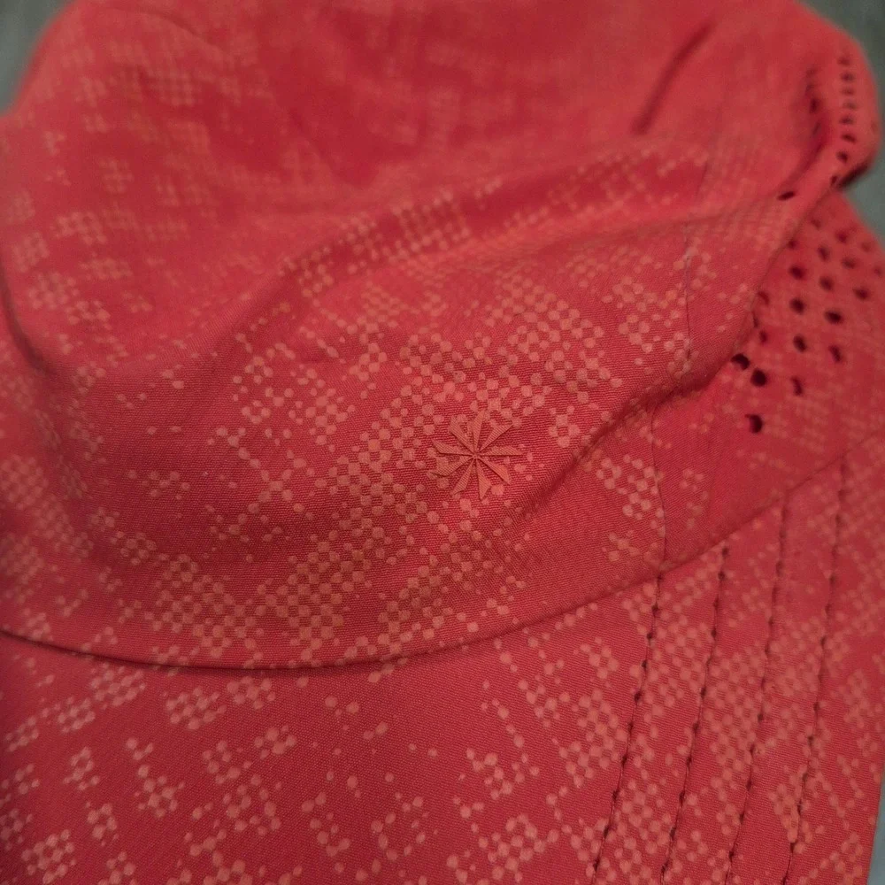 Athleta Womens Red Perforated Running Hat Adjustable Athletic Cap One Size